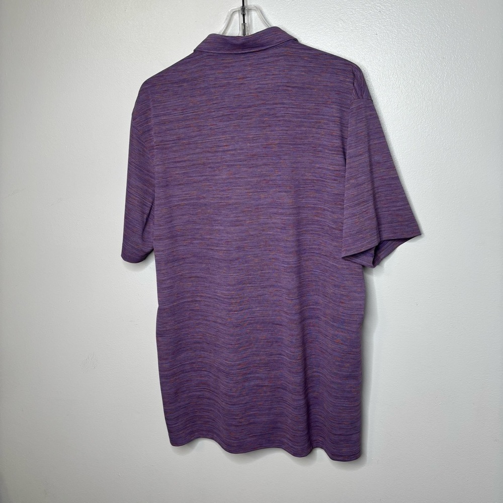 johnnie-O Hale Polo Shirt Purple Space Dye Performance L - Picture 7 of 8